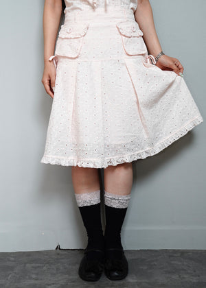 pleated cargo floral skirt