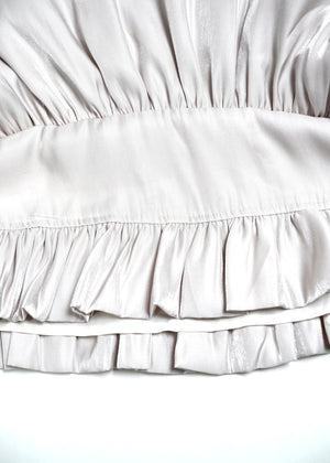 cargo frill shimmer tiered skirt