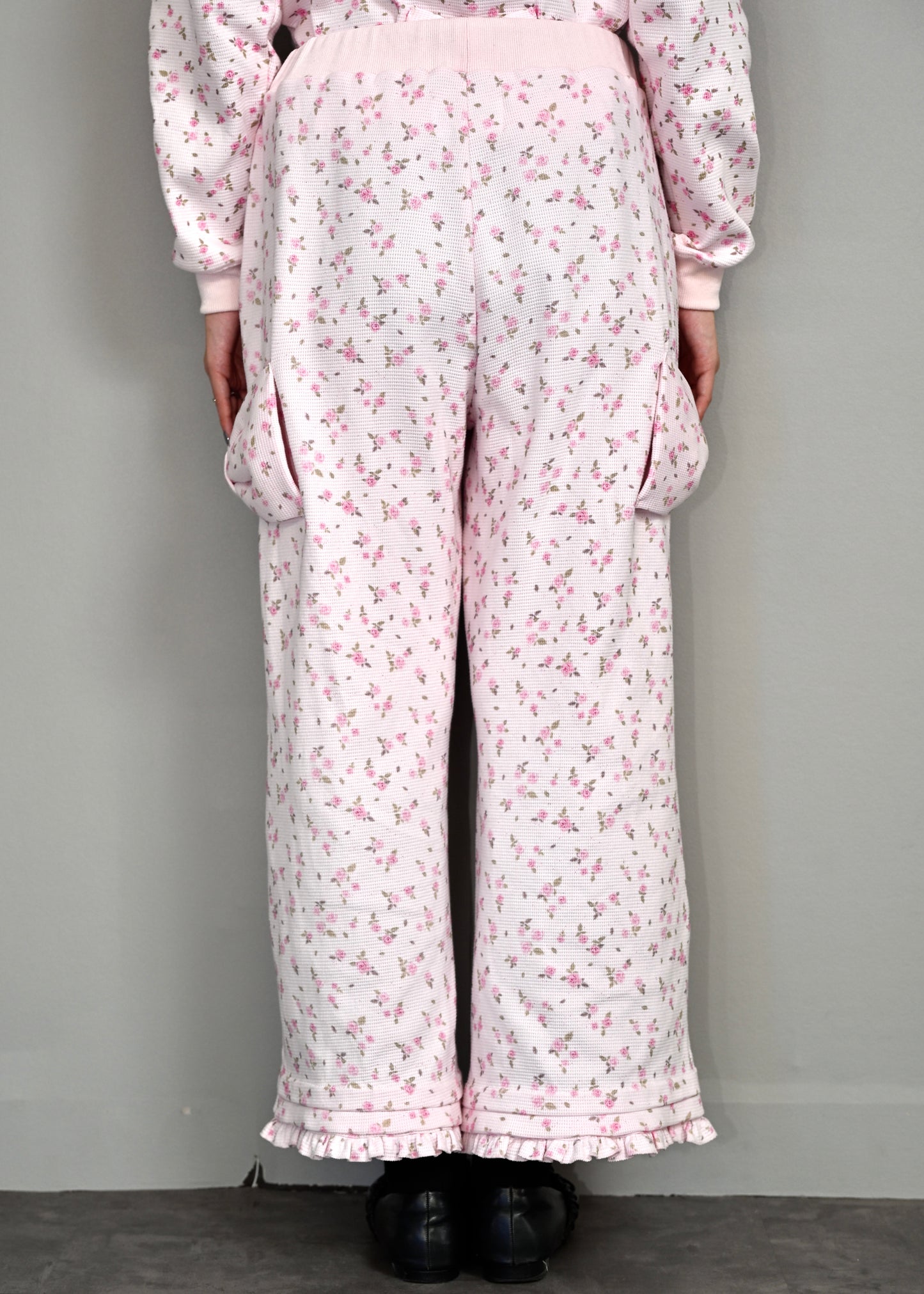flower waffle ribbonful lounge pants