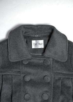 grace fur collar wool long coat