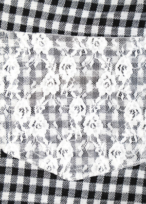 vintage lace gingham pants