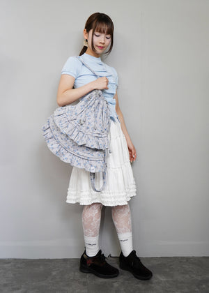 flower waffle frill knapsack