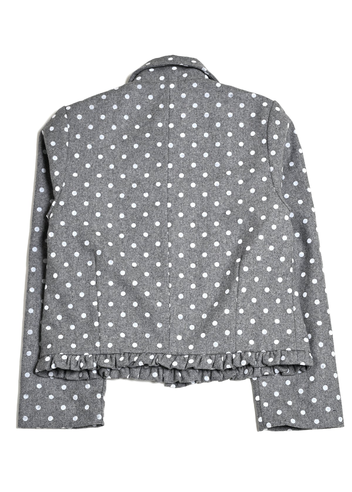 button up wool dot jacket