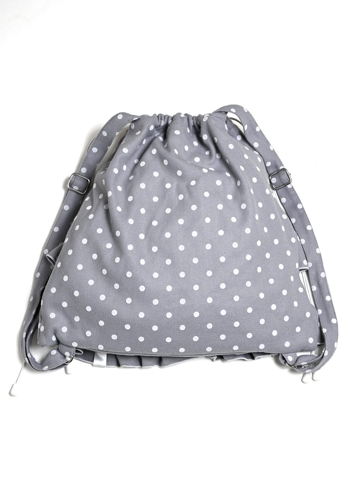 velvet dot woolly frill knapsack