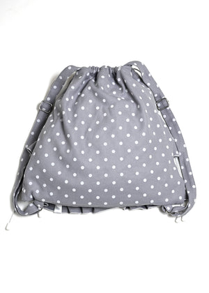 velvet dot woolly frill knapsack