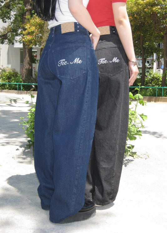 secret dot longline denim