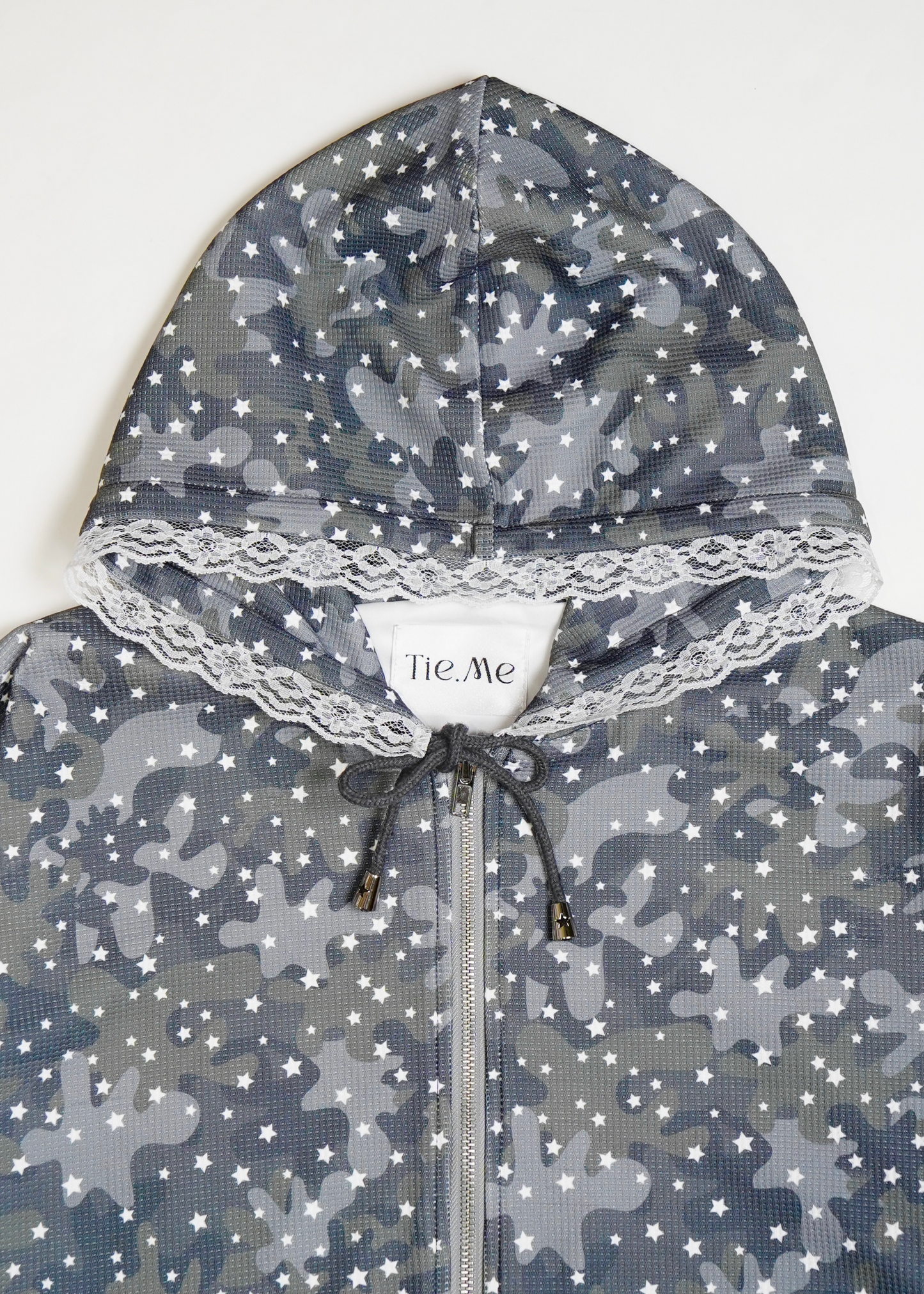 milky star camo hoodie