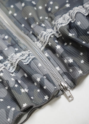 milky star camo hoodie