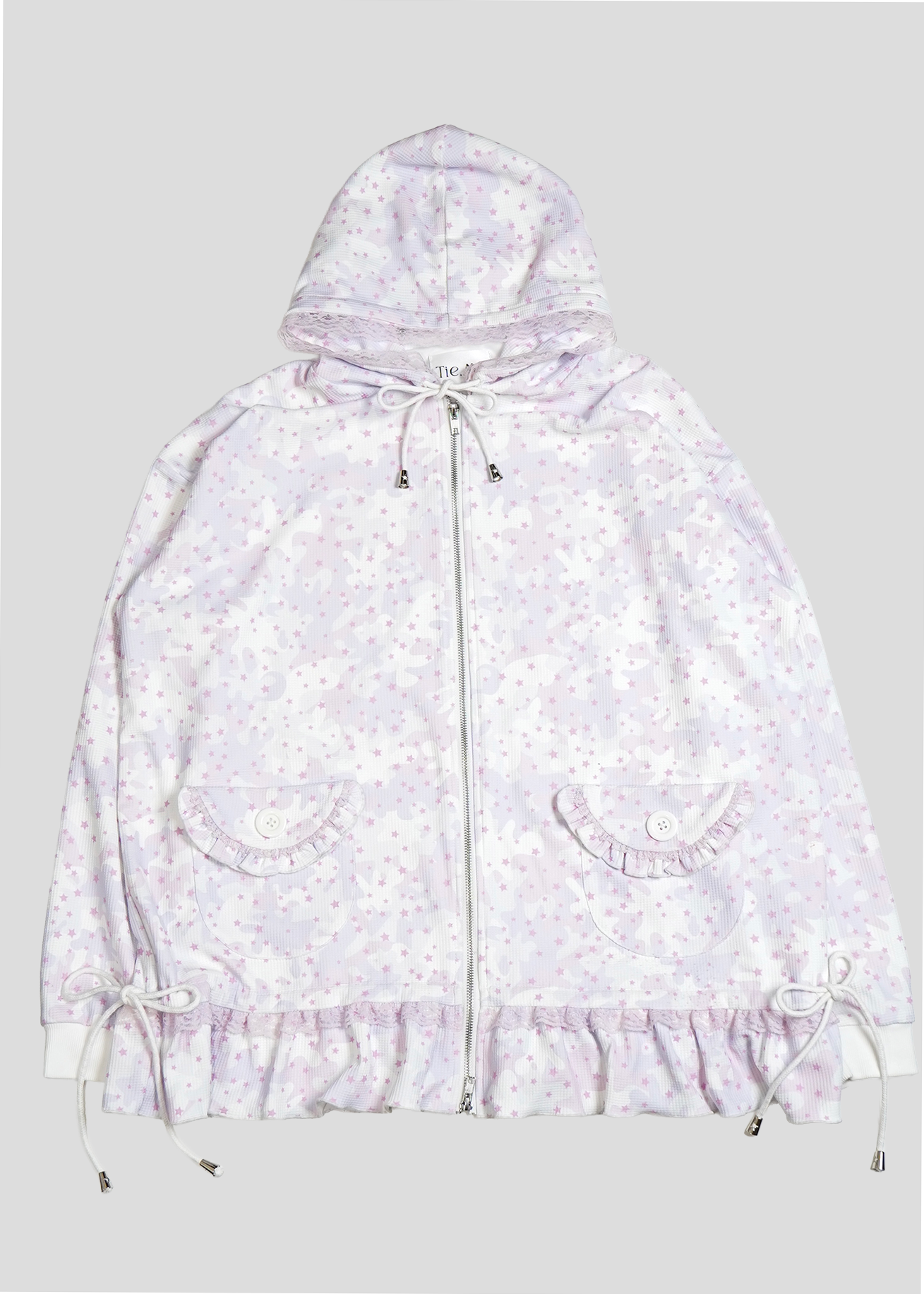 milky star camo hoodie