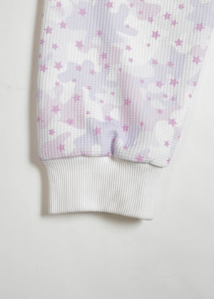 milky star camo hoodie