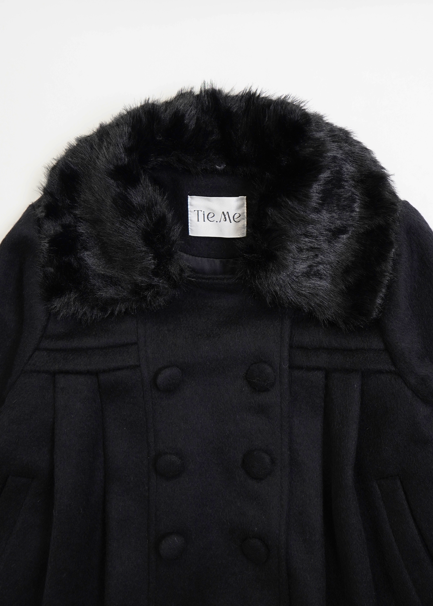 【新色黒追加発売】grace fur collar wool coat