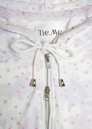 milky star camo hoodie