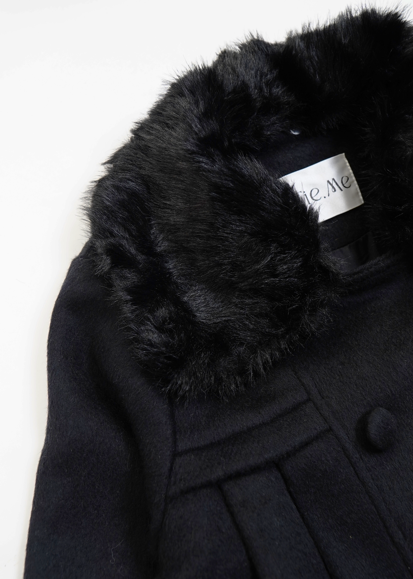 【新色黒追加発売】grace fur collar wool coat