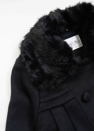 【新色黒追加発売】grace fur collar wool coat