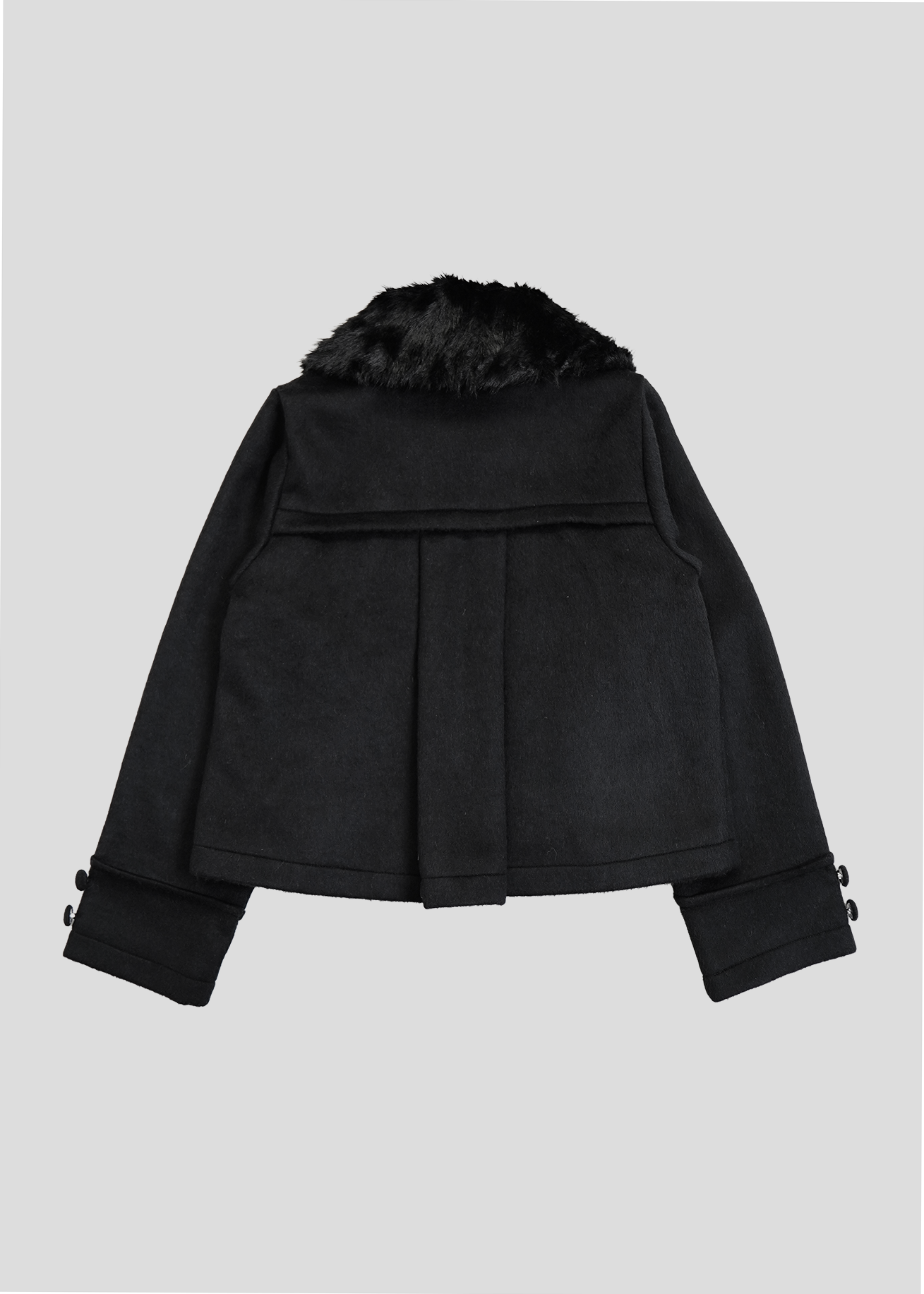 【新色黒追加発売】grace fur collar wool coat