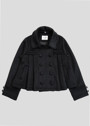 【新色黒追加発売】grace fur collar wool coat
