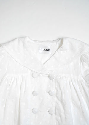 cotton dot stitch sailor blouse