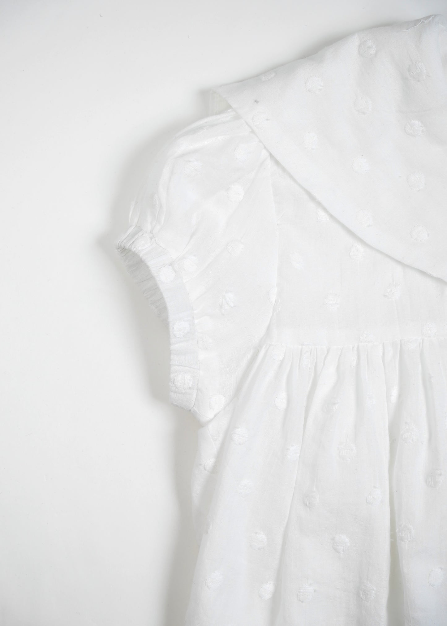 cotton dot stitch sailor blouse