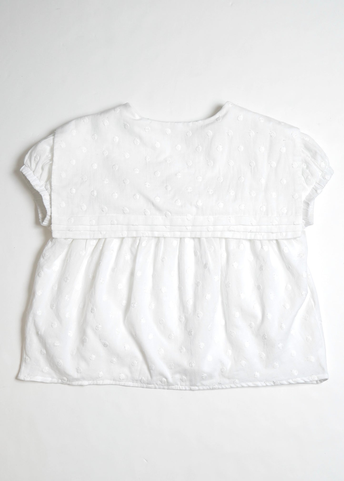 cotton dot stitch sailor blouse