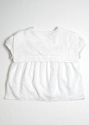 cotton dot stitch sailor blouse