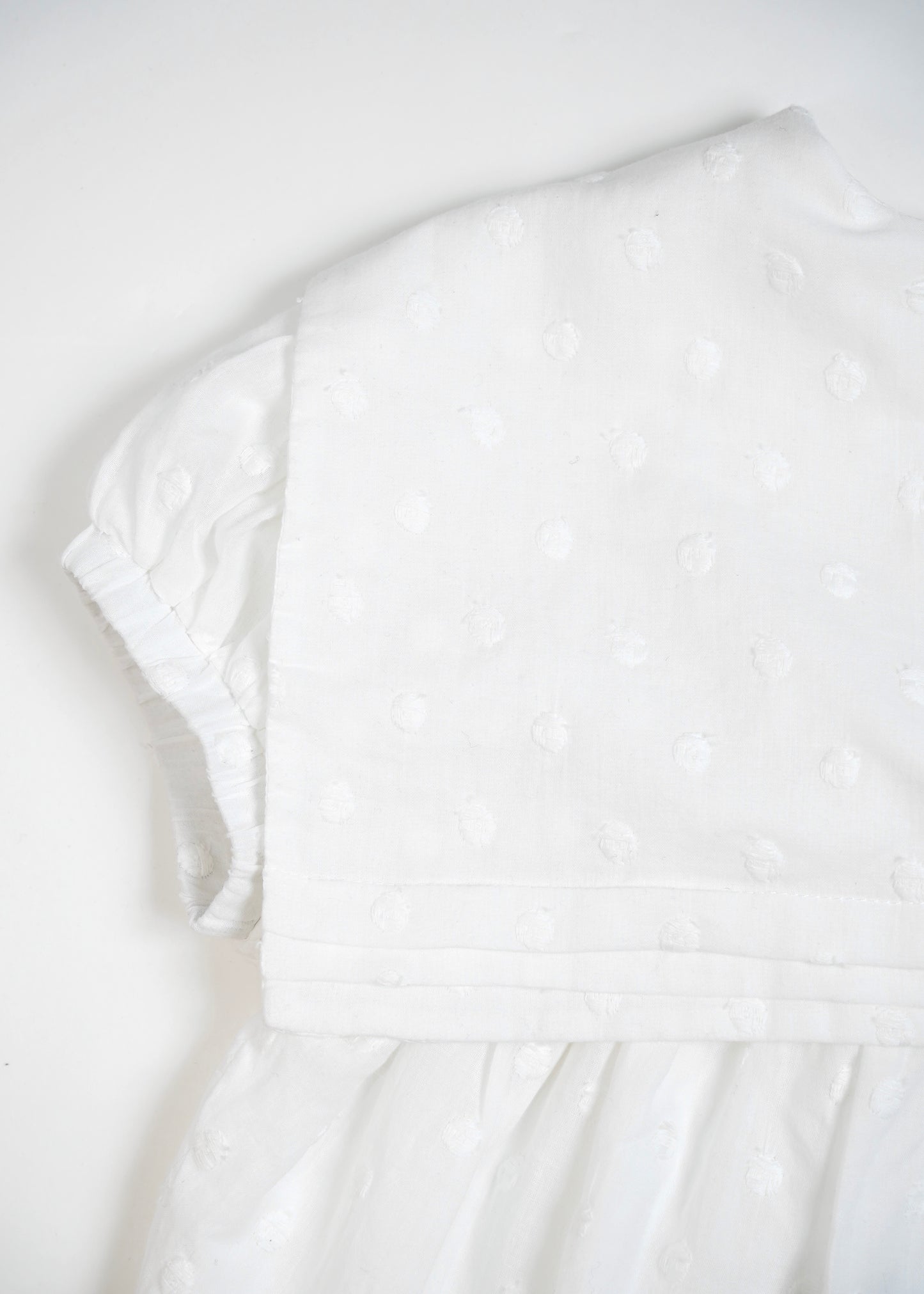 cotton dot stitch sailor blouse