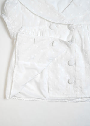 cotton dot stitch sailor blouse