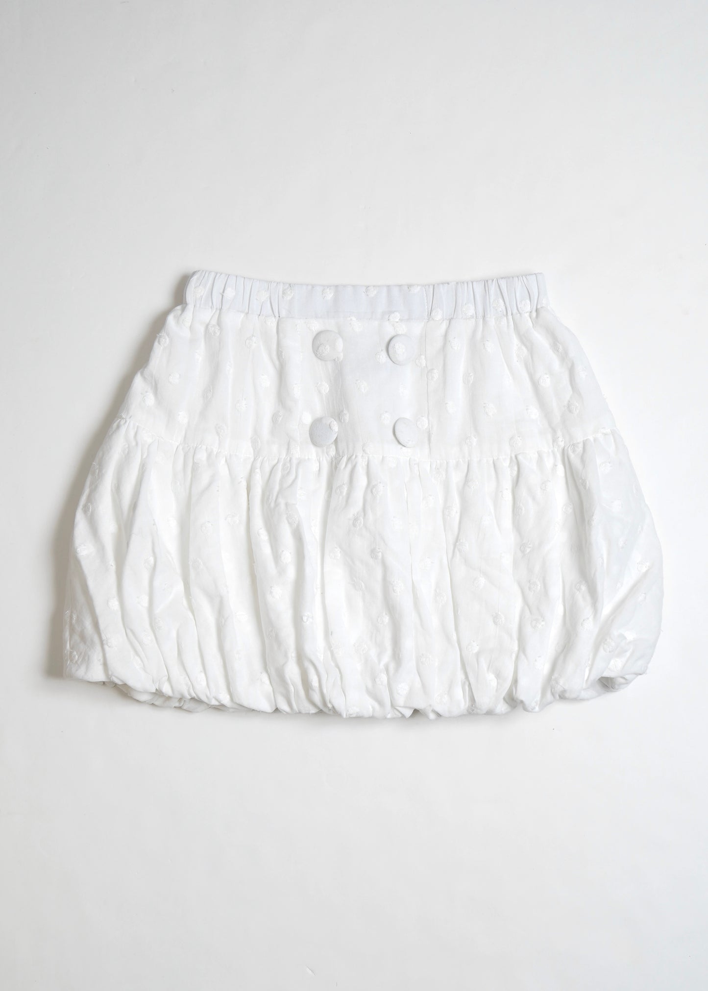 cotton dot stitch balloon skirt