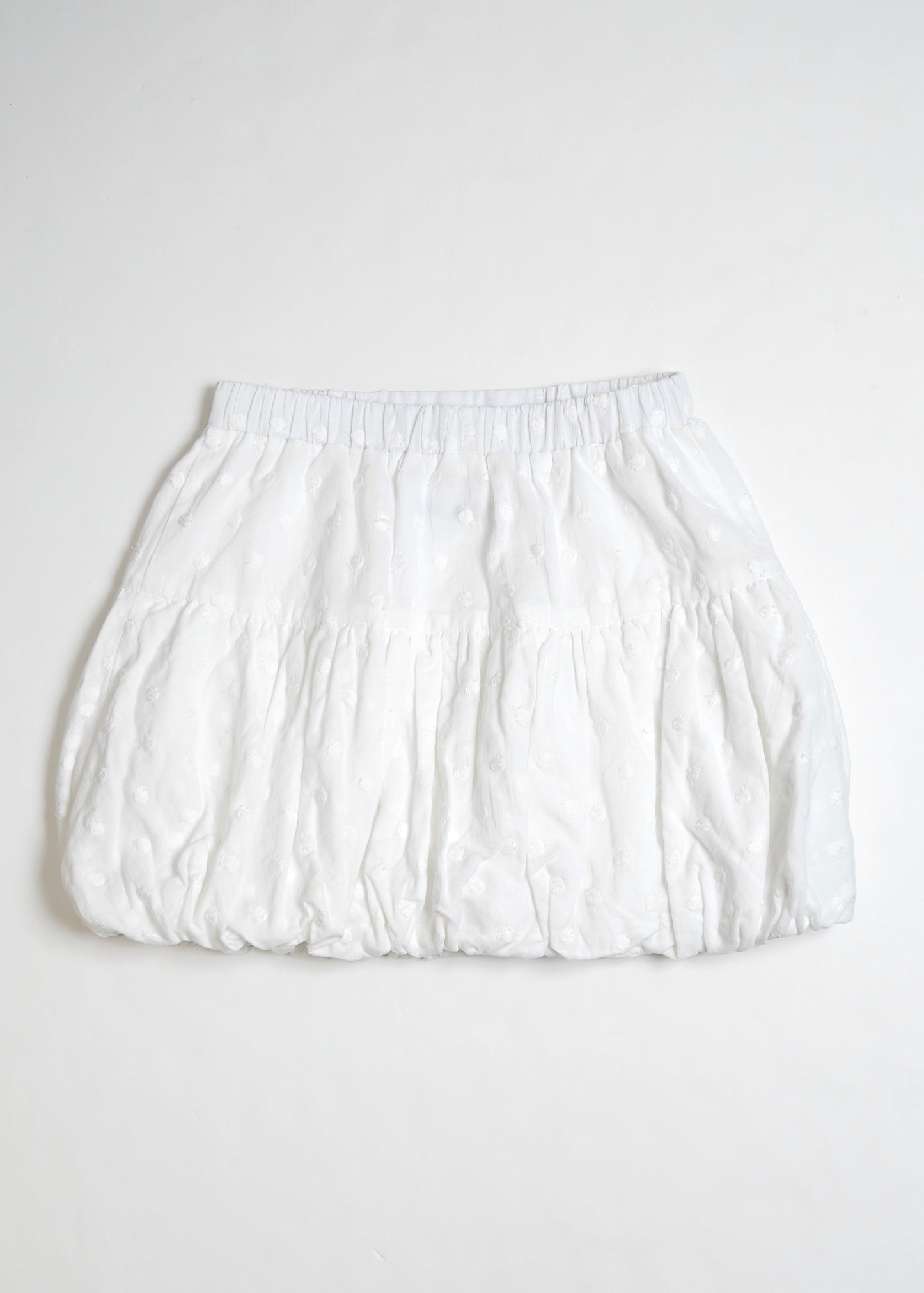 cotton dot stitch balloon skirt