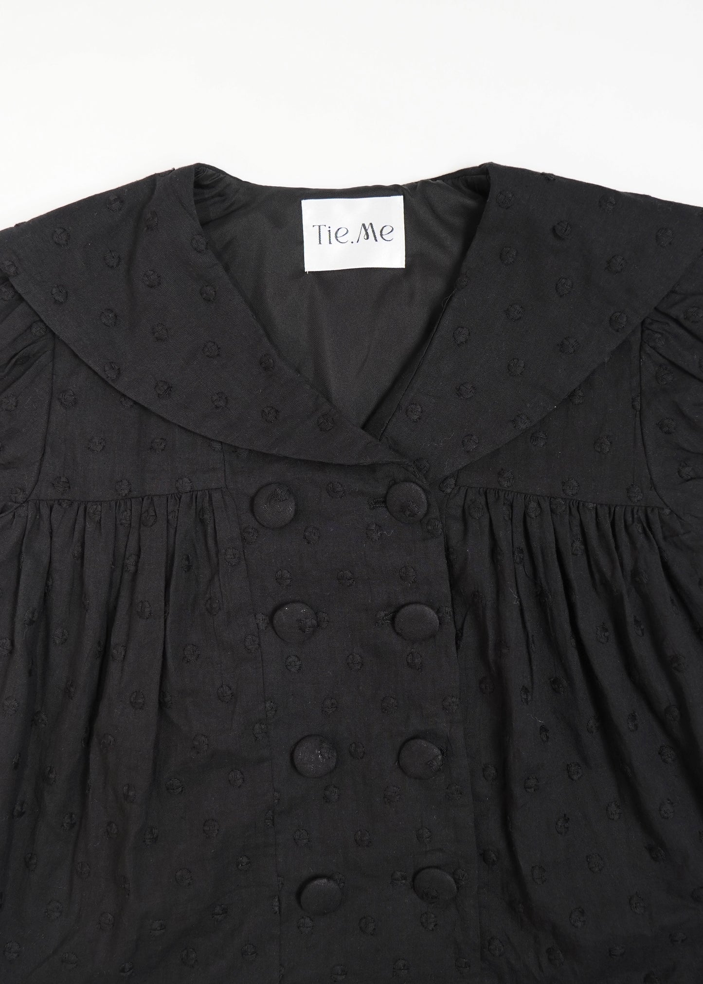 cotton dot stitch sailor blouse