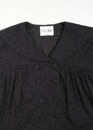 cotton dot stitch sailor blouse
