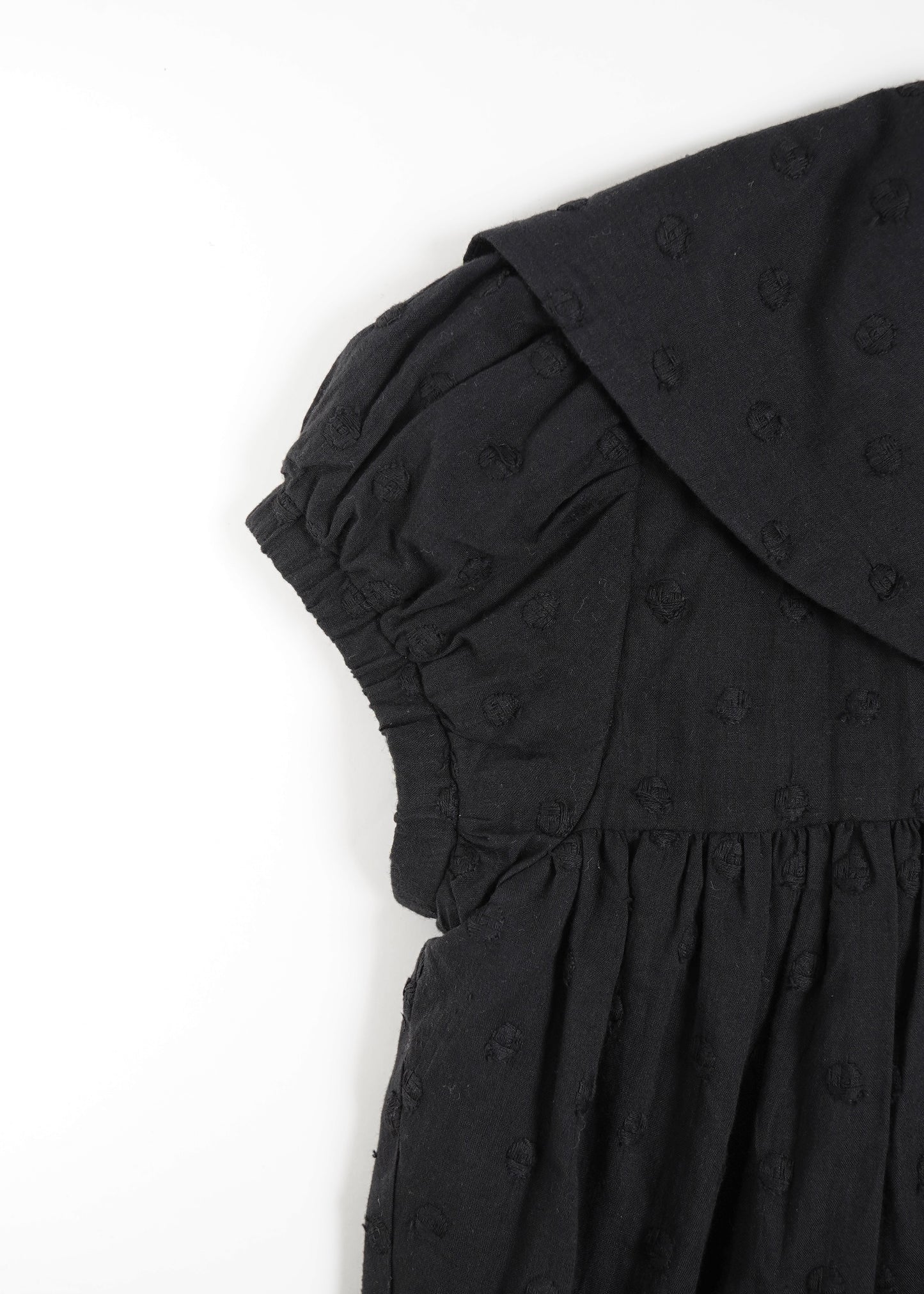 cotton dot stitch sailor blouse