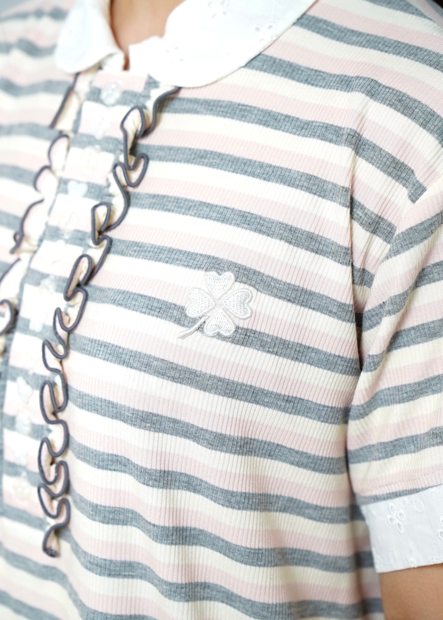 lucky clover stripe polo shirt