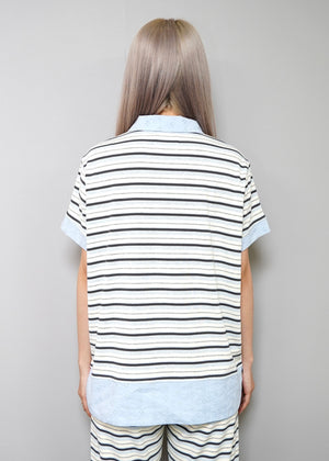 lucky clover stripe polo shirt