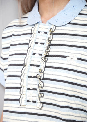 lucky clover stripe polo shirt