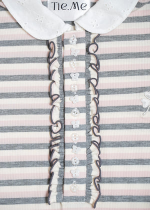 lucky clover stripe polo shirt