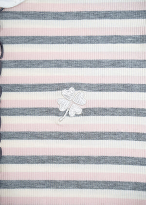 lucky clover stripe polo shirt