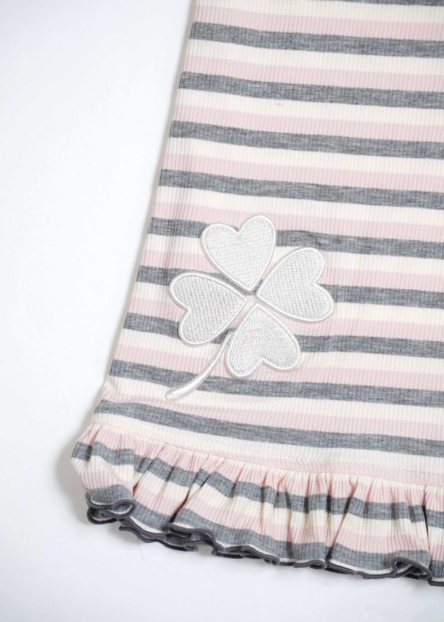 lucky clover stripe flare pants
