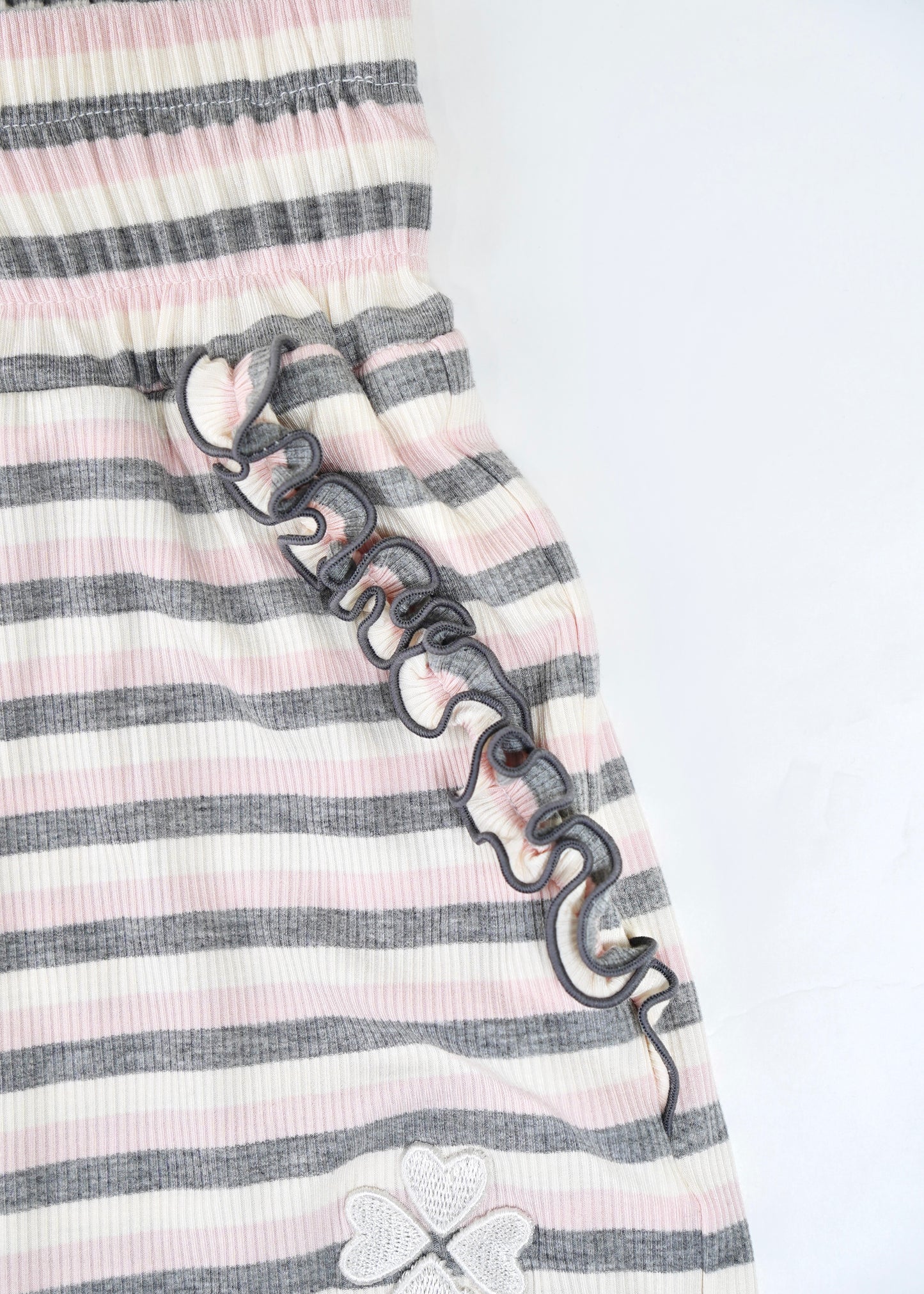 lucky clover stripe flare pants