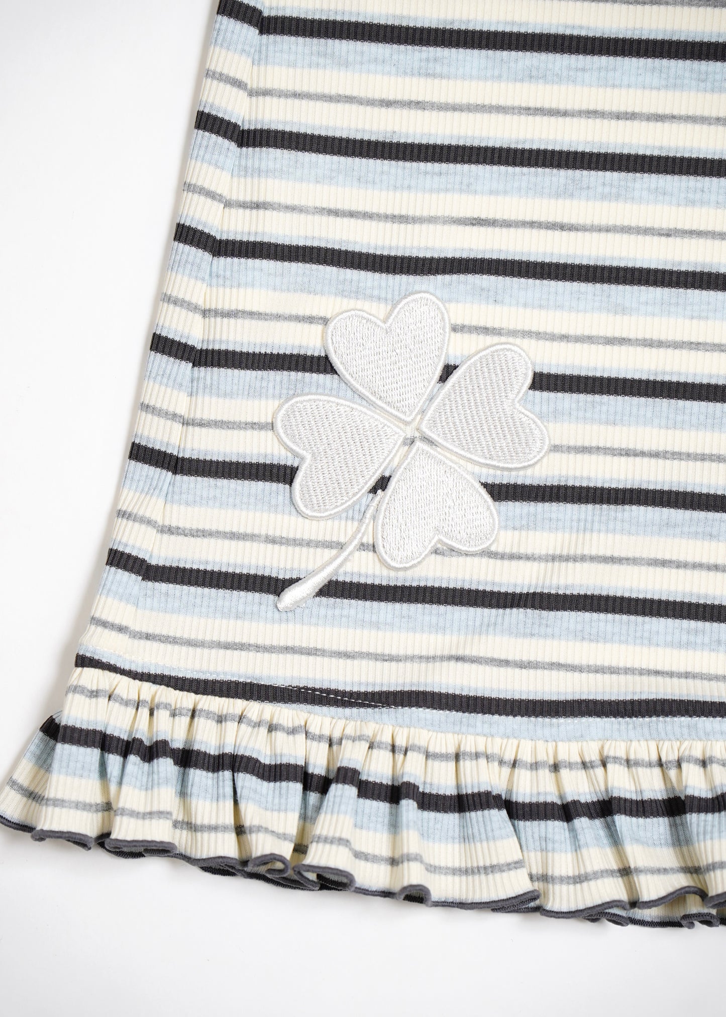 lucky clover stripe flare pants