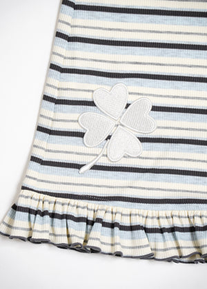 lucky clover stripe flare pants