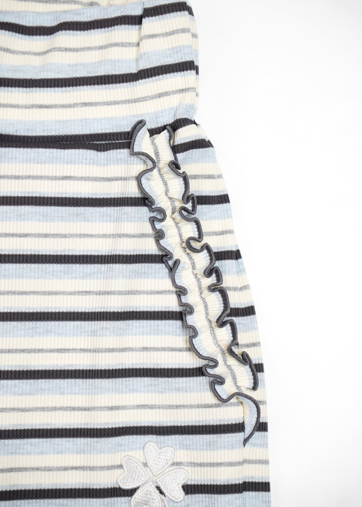 lucky clover stripe flare pants