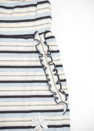 lucky clover stripe flare pants