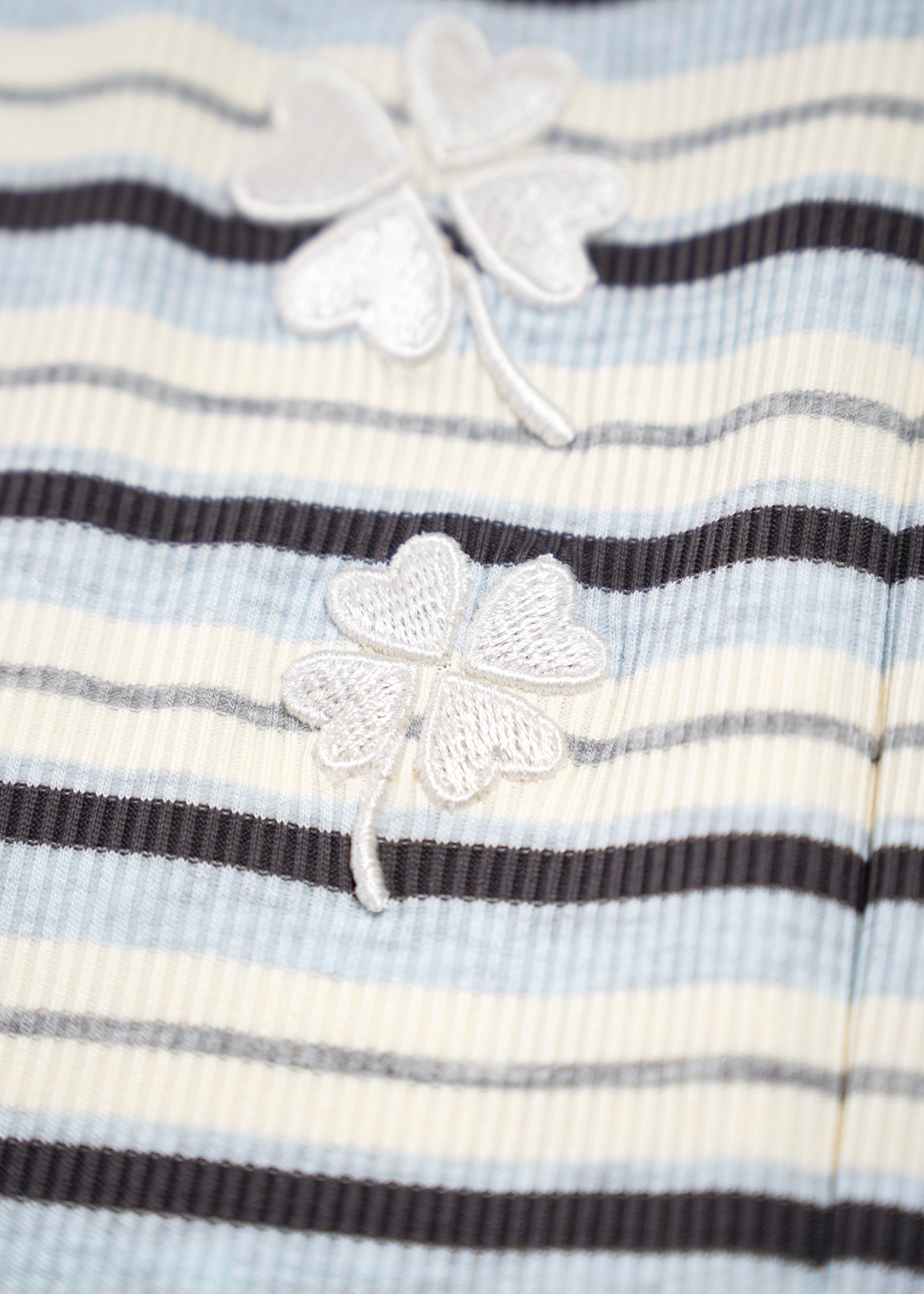 lucky clover stripe flare pants