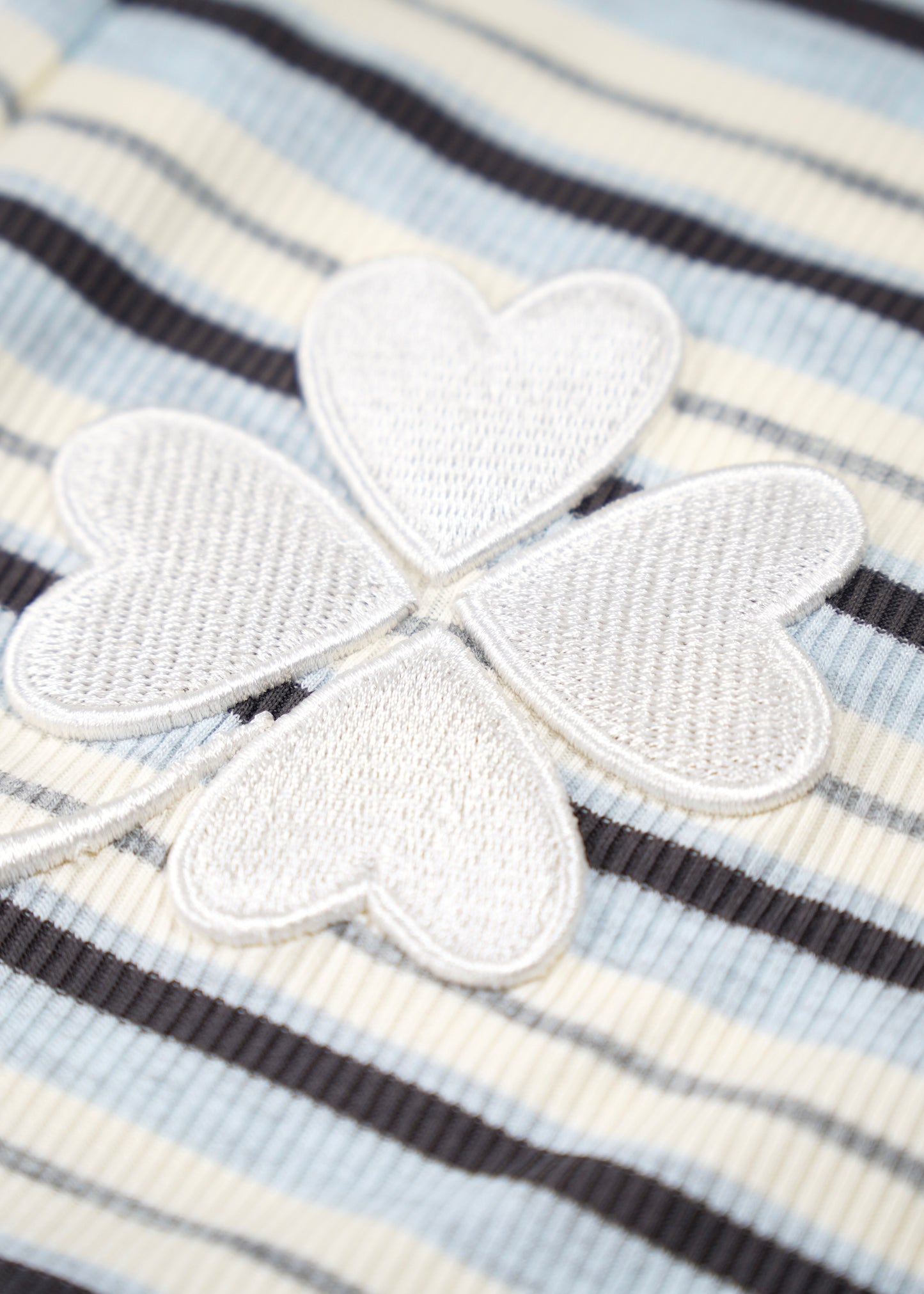 lucky clover stripe flare pants