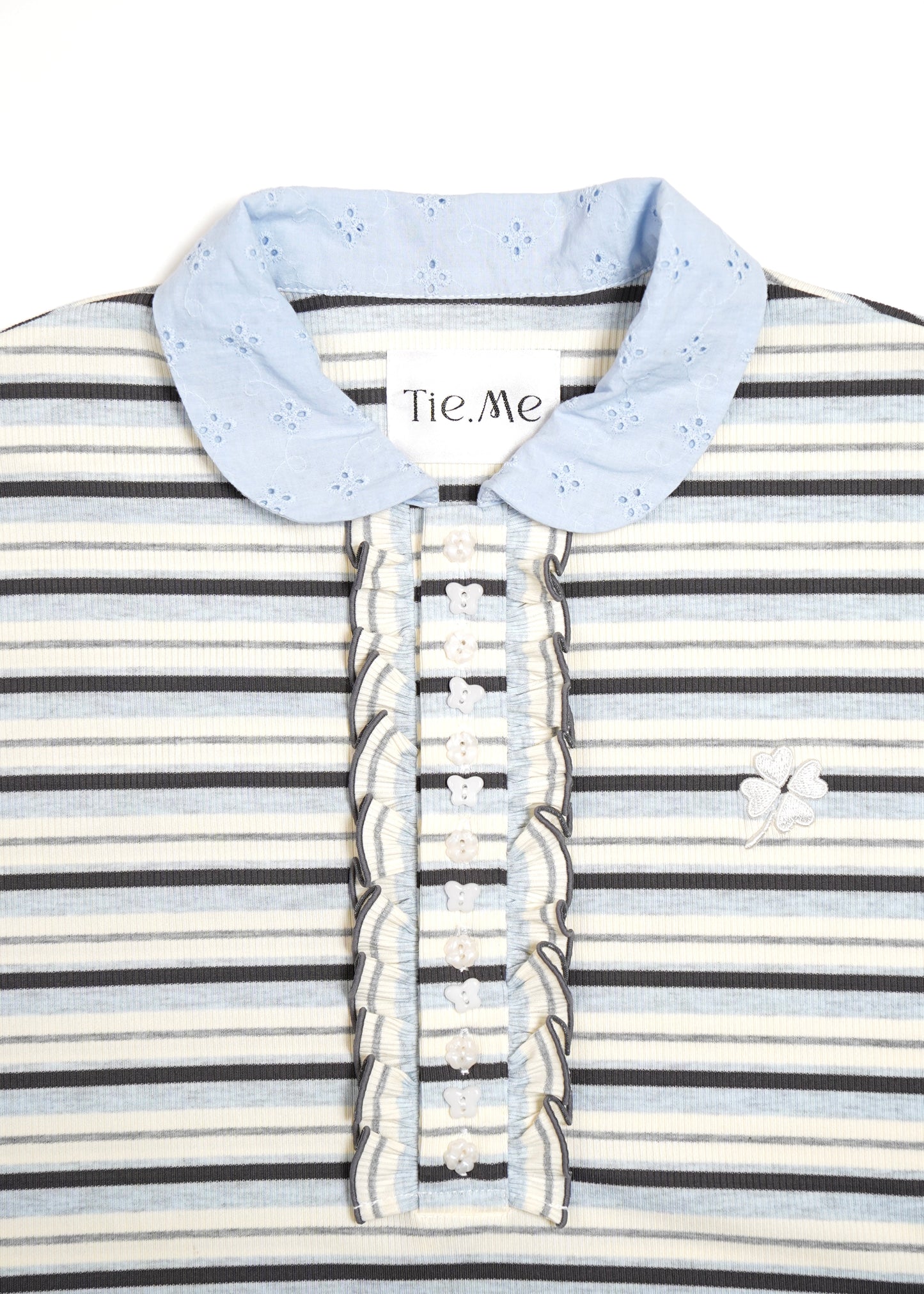 lucky clover stripe polo shirt