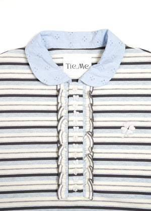 lucky clover stripe polo shirt