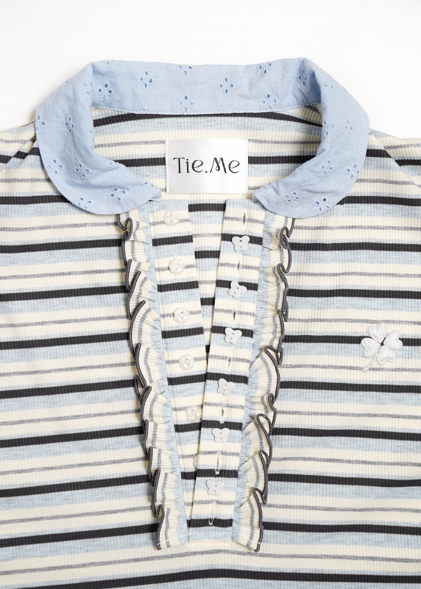 lucky clover stripe polo shirt