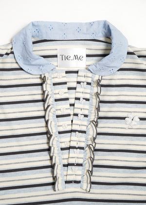 lucky clover stripe polo shirt