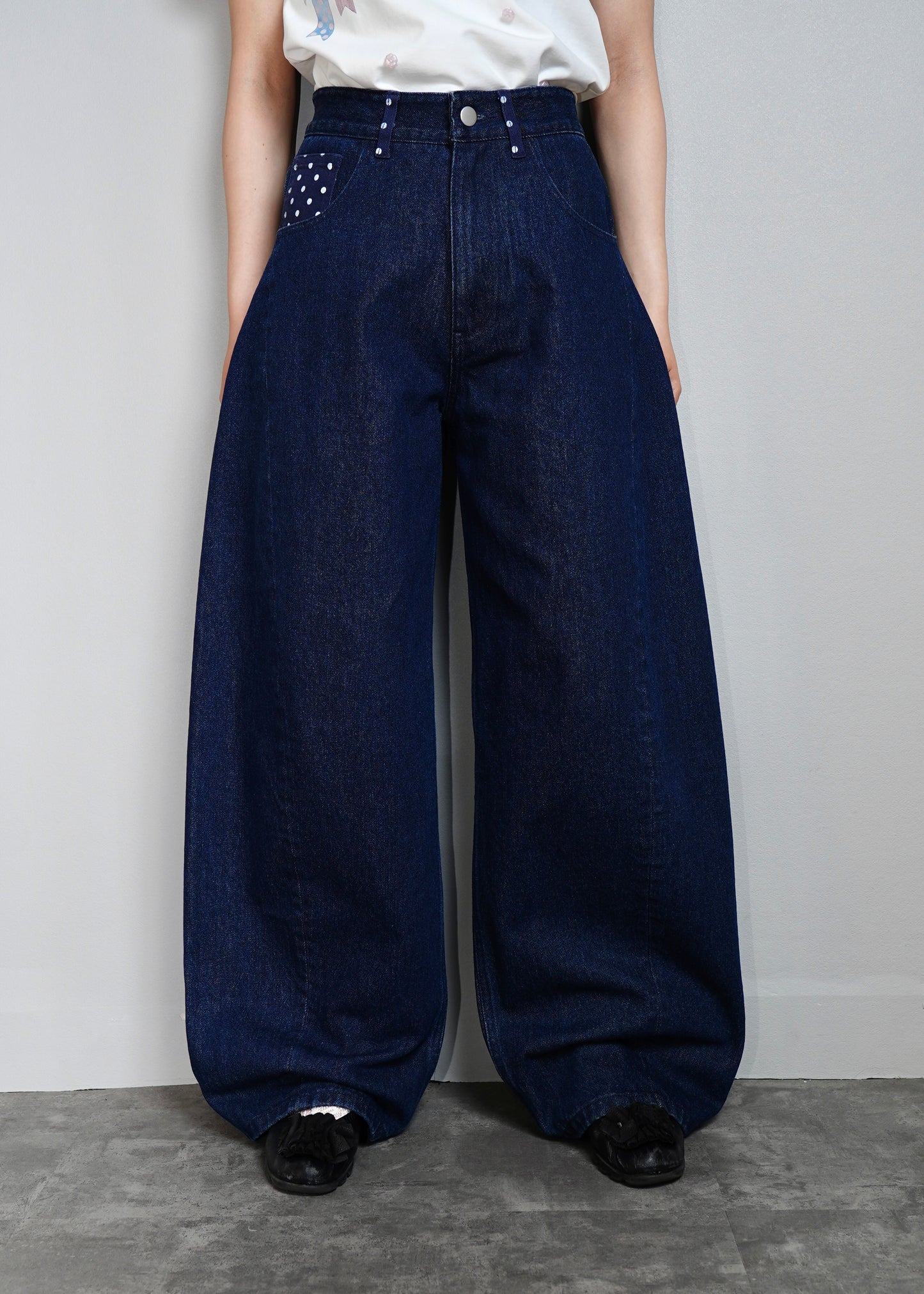 secret dot longline denim