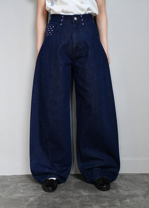secret dot longline denim